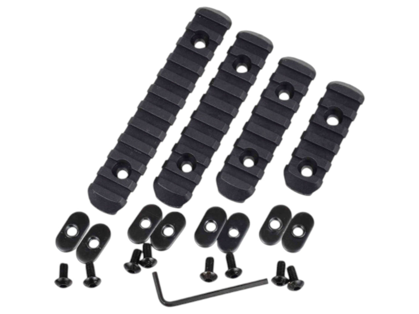 Rebel Precision M-LOK Picatinny Rail Section 4 pack - Black