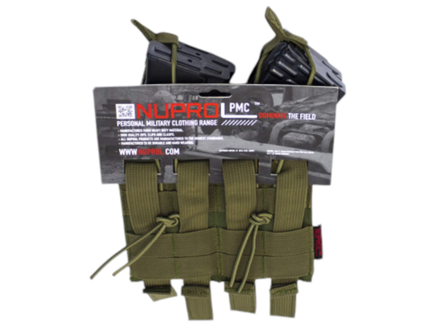 Nuprol PMC AK Double Open Mag Pouch - Green