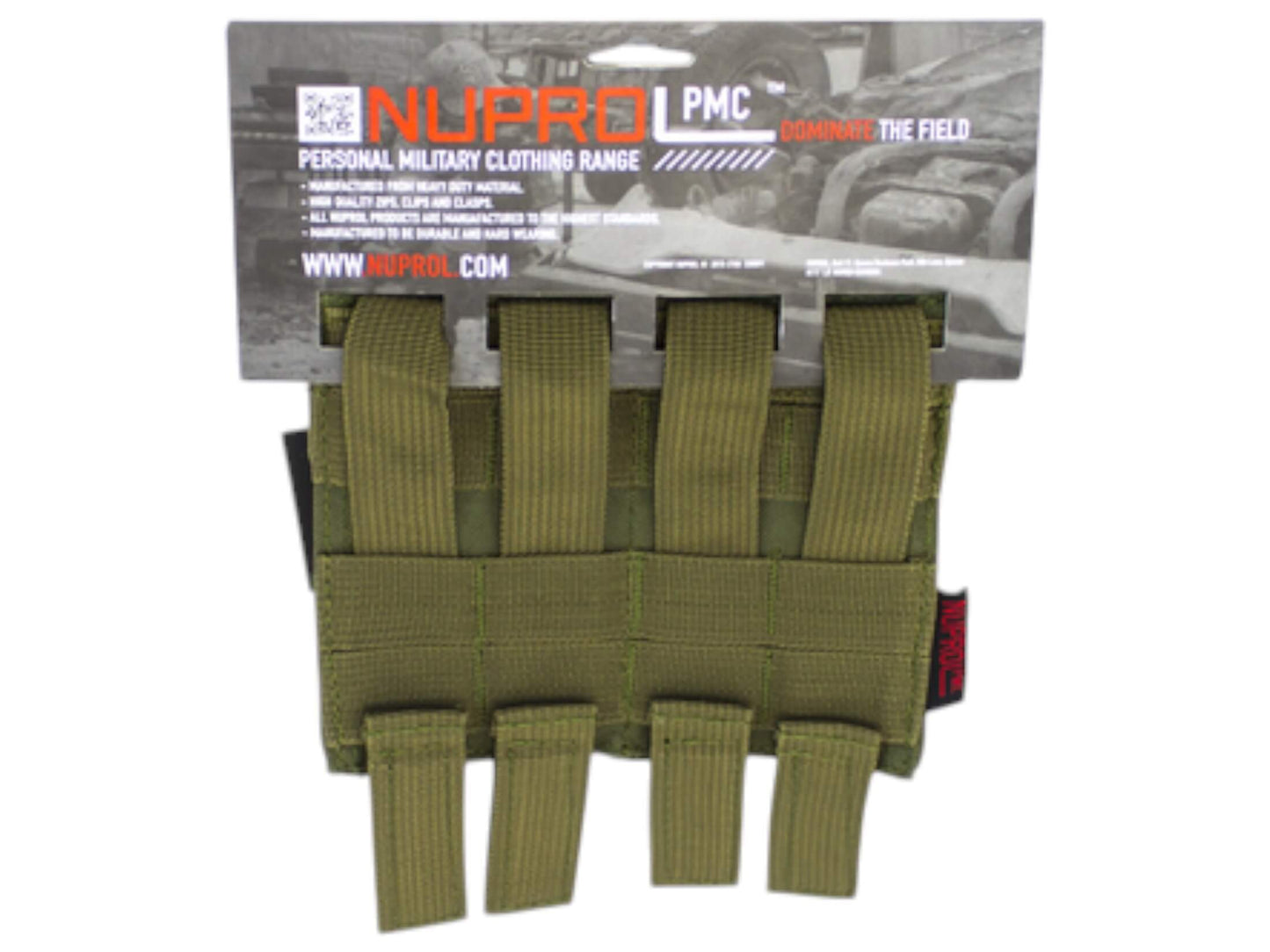 Nuprol PMC M4 Double Flap Lid Mag Pouch - Green