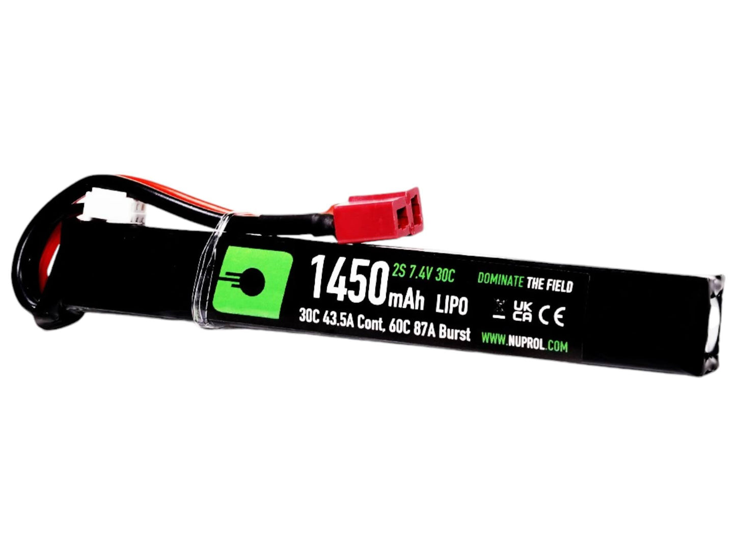 Nuprol 1450mah 7.4v 30c Lipo Stick Type - Deans
