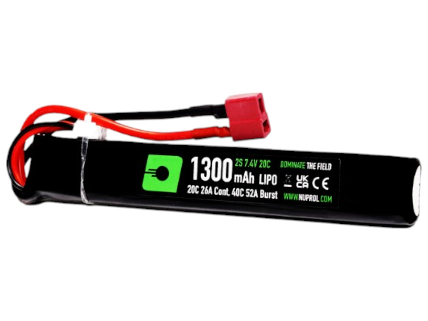 Nuprol LiPo Battery 1300mAh 7.4v 20c Stick Deans