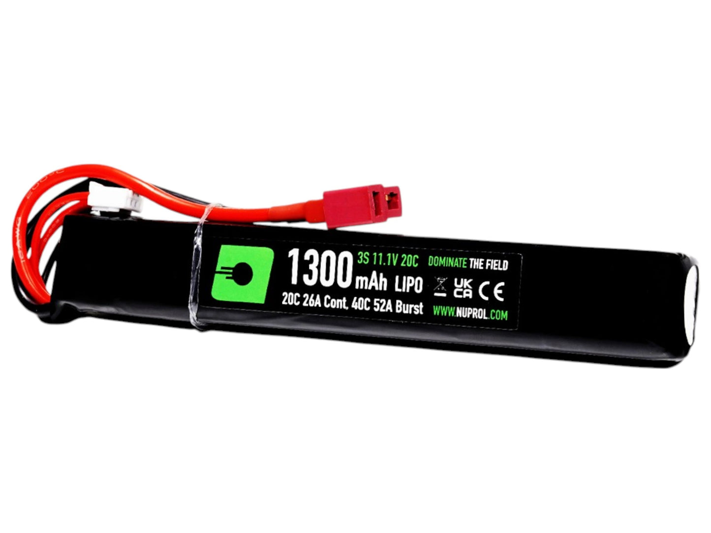 Nuprol LiPo Battery 1300mAh 11.1v 20c Stick Deans