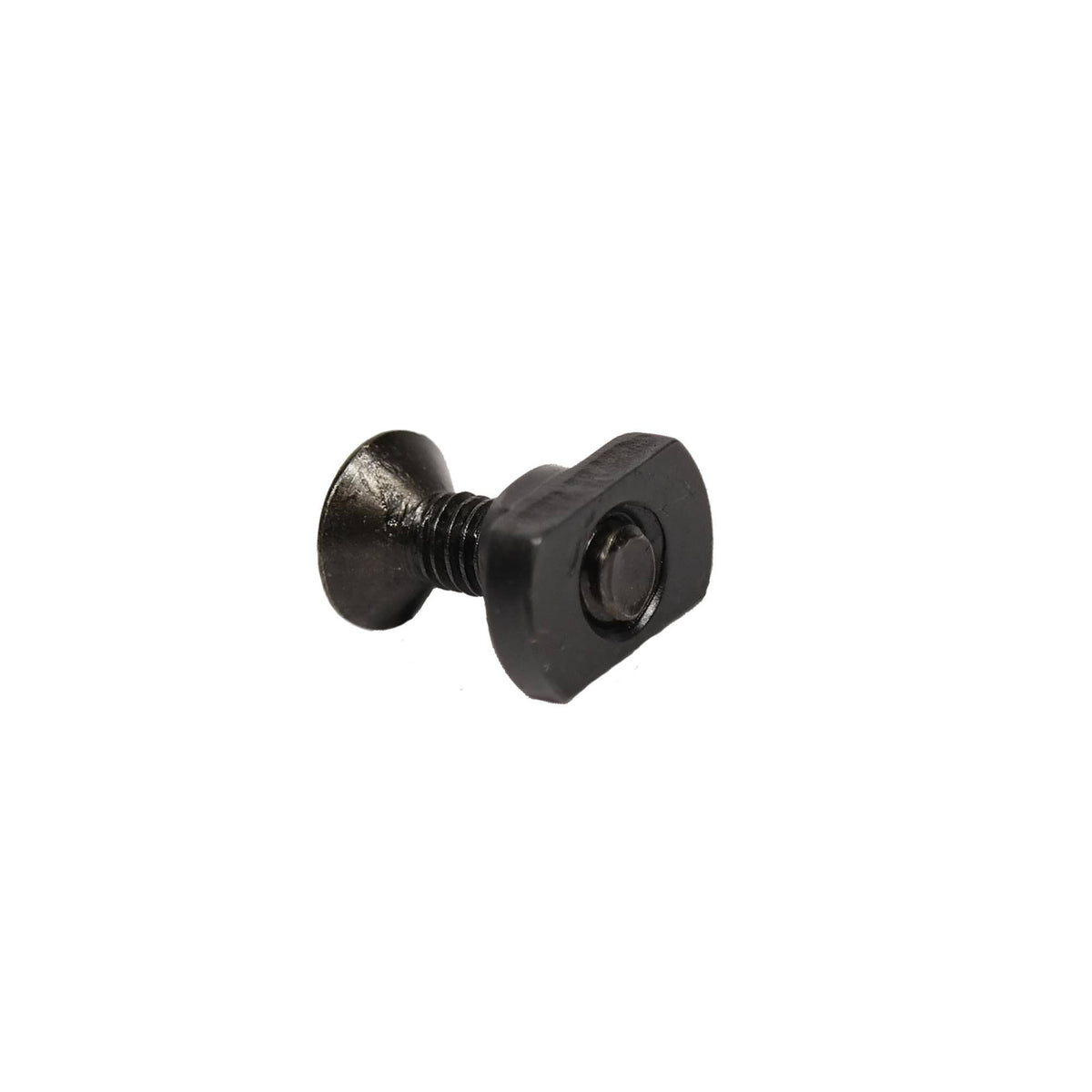Spare M-LOK screw and T-nut lying side by side against a white background