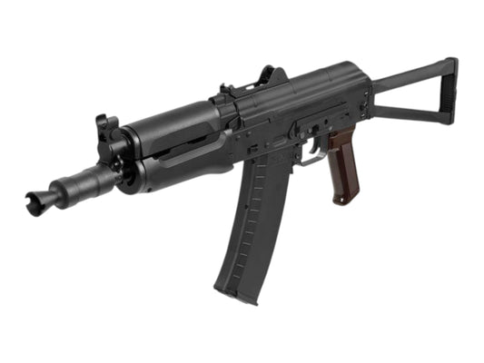 KWA AKG-74SU from the front three-quarter with the stock folded along the receiver