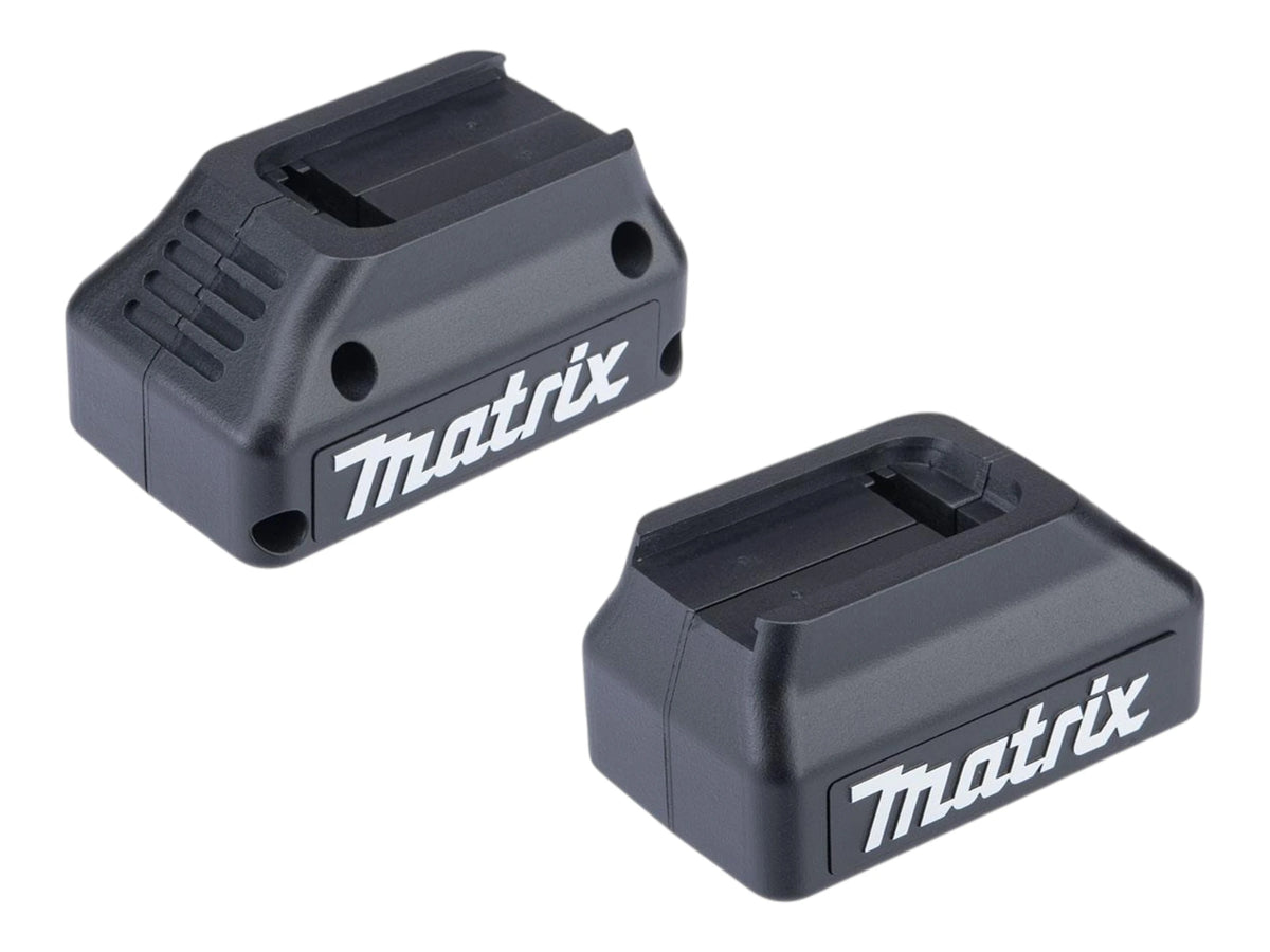 Two black Matrix battery-pack style magazine covers from the Drill conversion kit