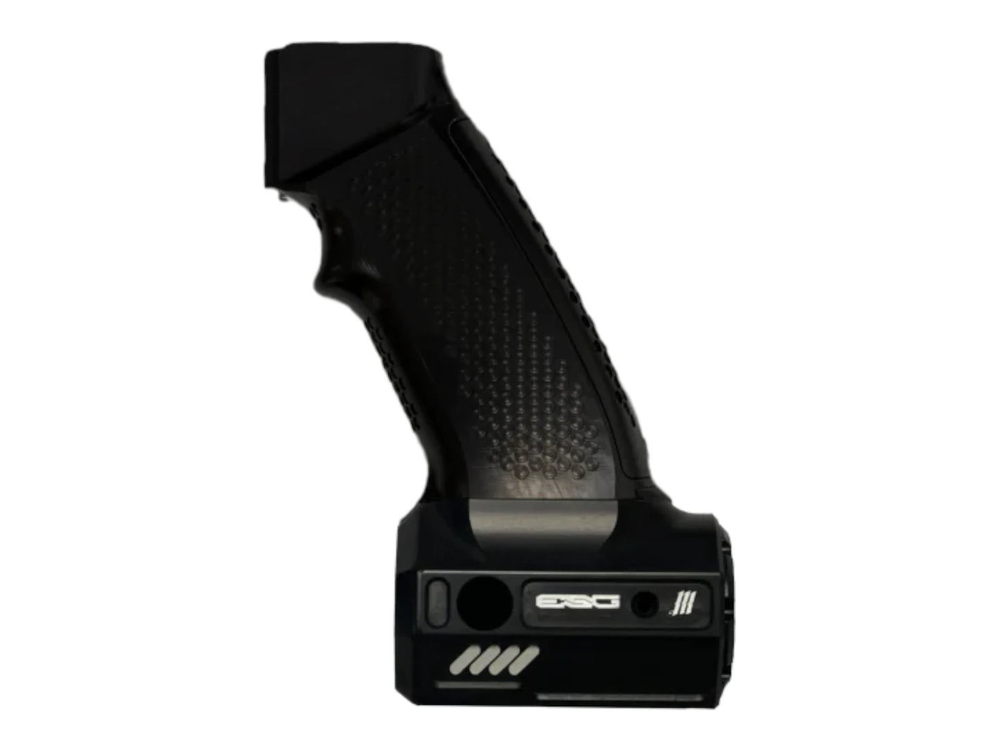 Monk Customs ESG Grip — Heretic Labs Article II, Angled with Front Gauge