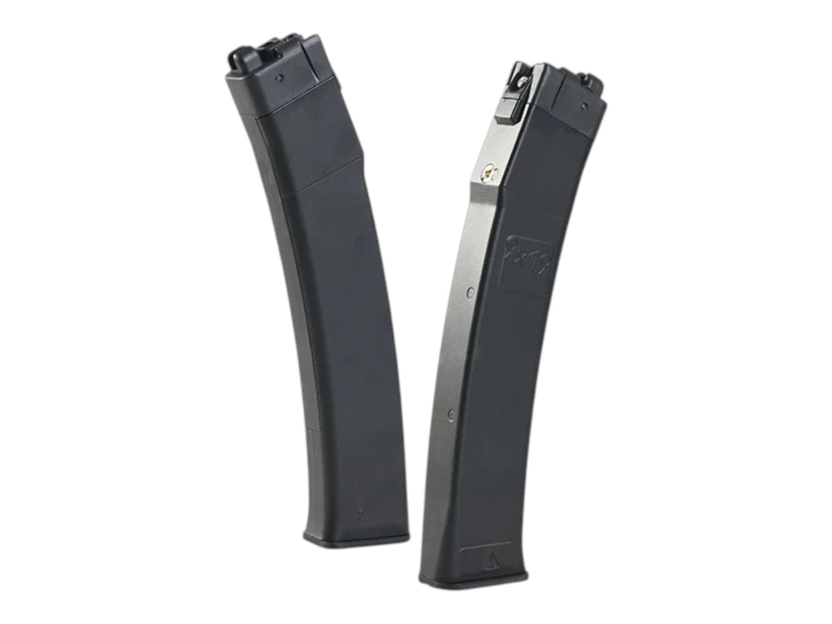 Two VFC PP-19-01 Vityaz 35-round gas magazines shown front and back