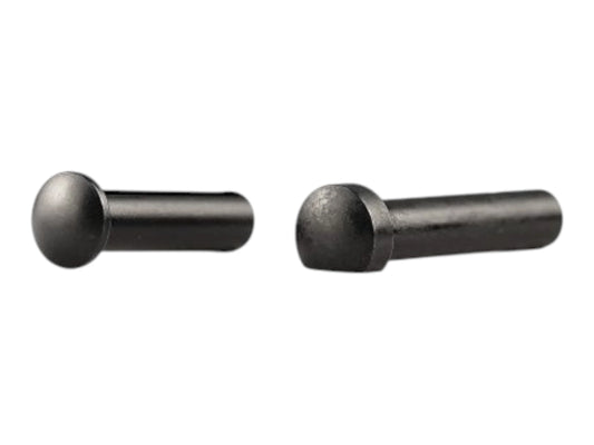 The pair of Wolverine MTW body pins at an angle, showing the domed head on each pin