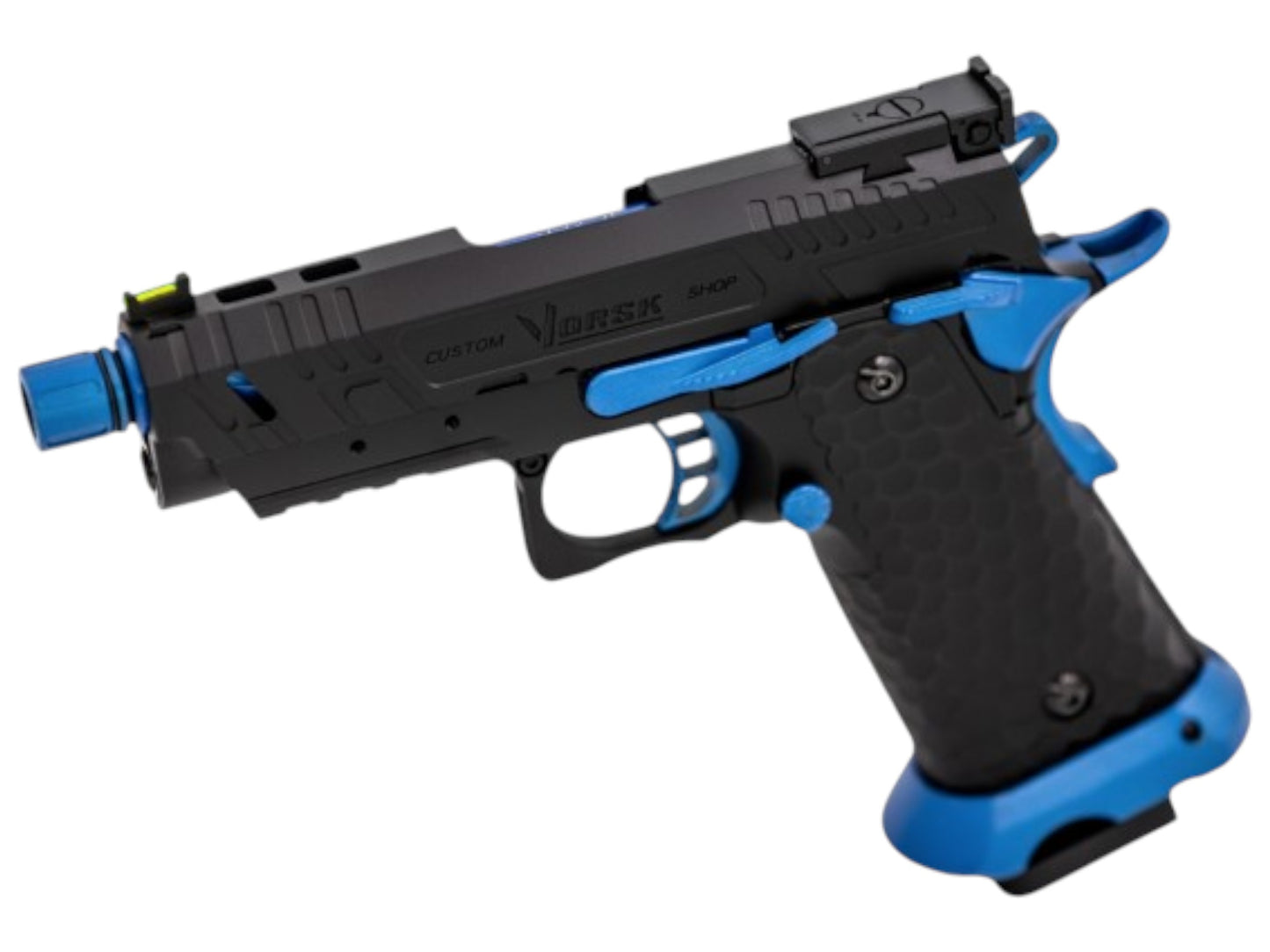 Vorsk Hi-Capa CS Vengeance 3.8 Compact GBB Pistol - Black/Blue