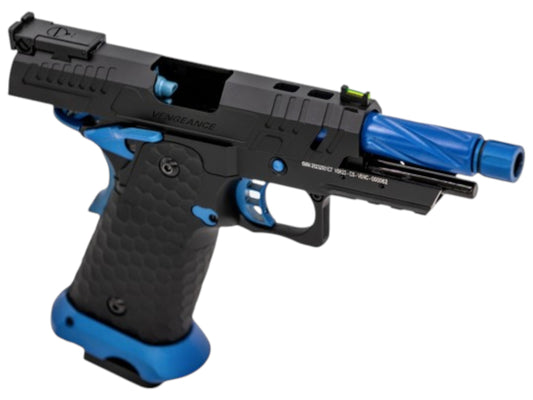 Vorsk Hi-Capa CS Vengeance 3.8 Compact GBB Pistol - Black/Blue