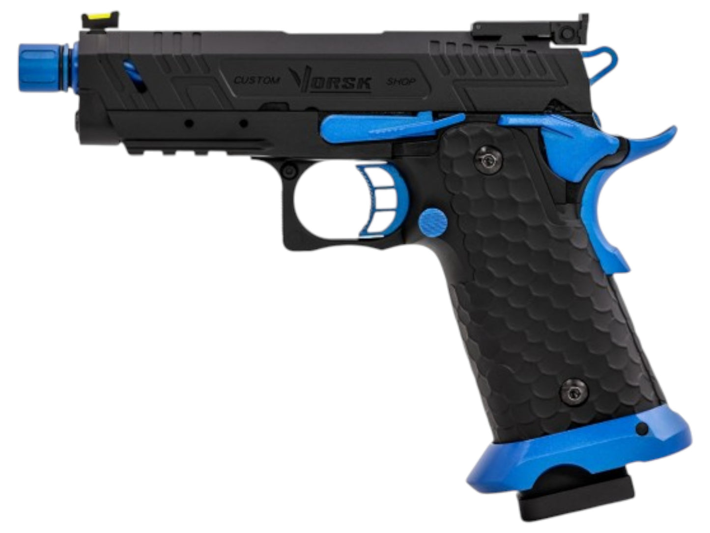 Vorsk Hi-Capa CS Vengeance 3.8 Compact GBB Pistol - Black/Blue