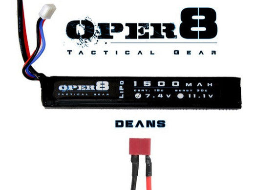 Oper8 7.4v Lipo Stick 1500MAH – Deans