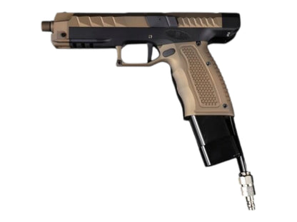 GATE PTX HPA pistol showing HPA line port and grip