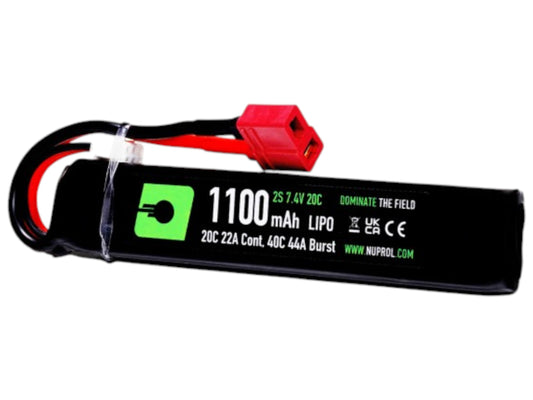 Nuprol Power 1100mAh LiPO 7.4V 20C Stick - Deans