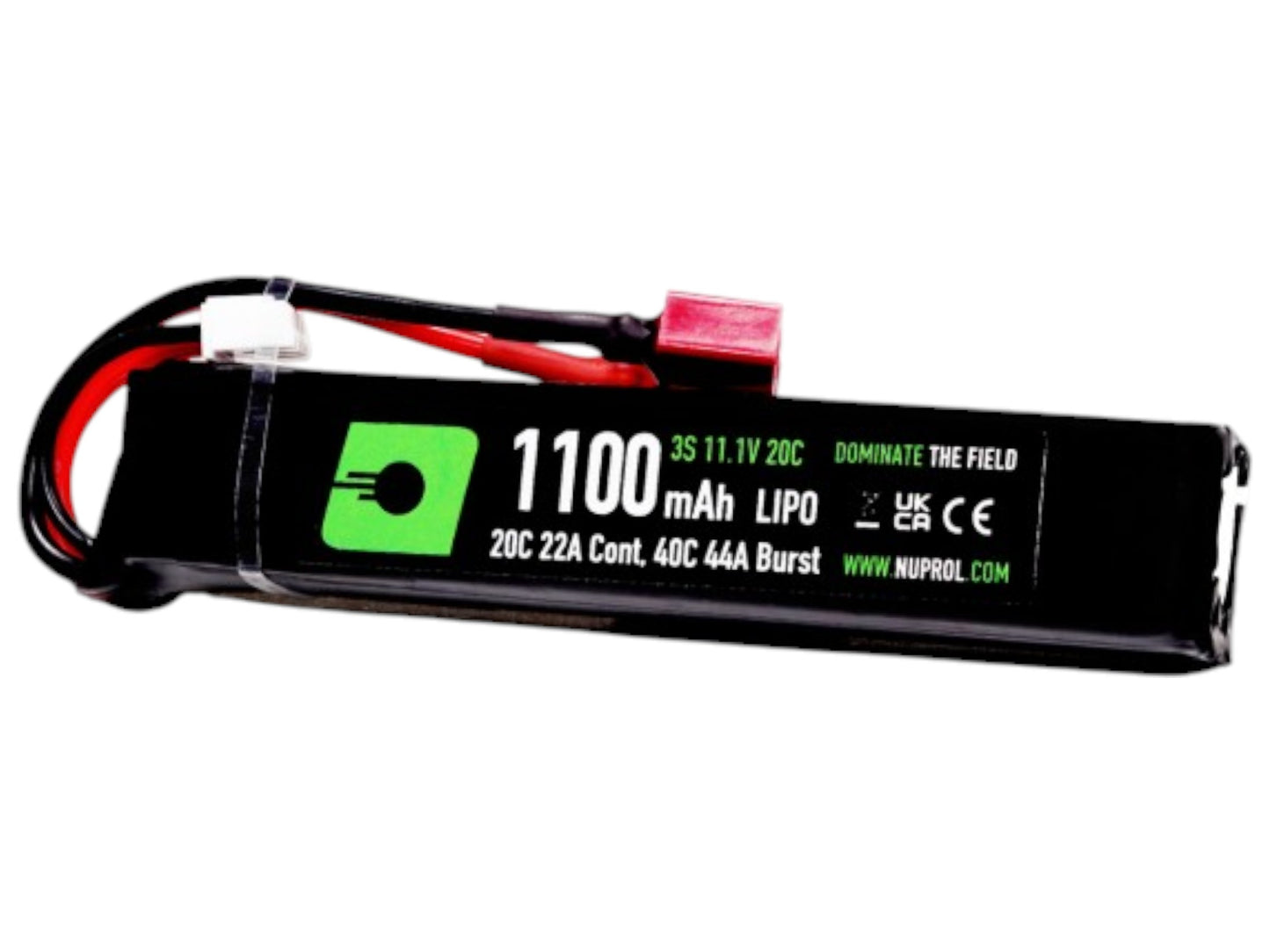Nuprol Power 1100mAh LiPO 11.1V 20C Stick - Deans