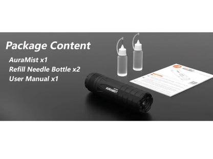 Acetech AuraMist tracer unit supplied with needle refill bottles