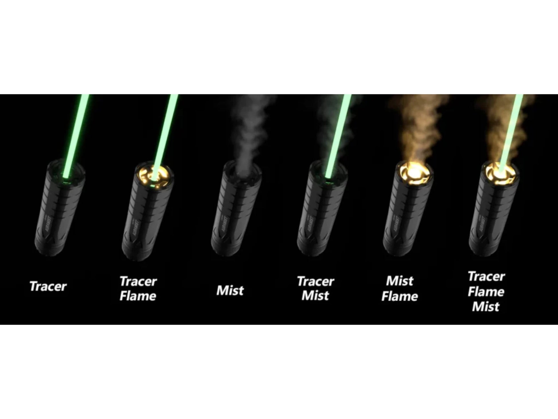 Acetech AuraMist tracer unit showing settings