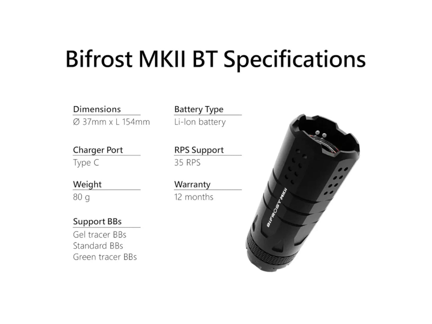 Acetech Bifrost MKII Tracer Unit — Rainbow Flame, 14mm CCW