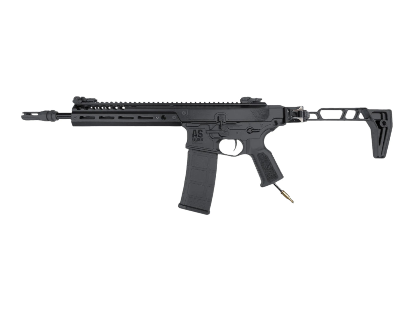Airsoft Helden HR556 10 inch S-HPA mechanical HPA airsoft rifle in black