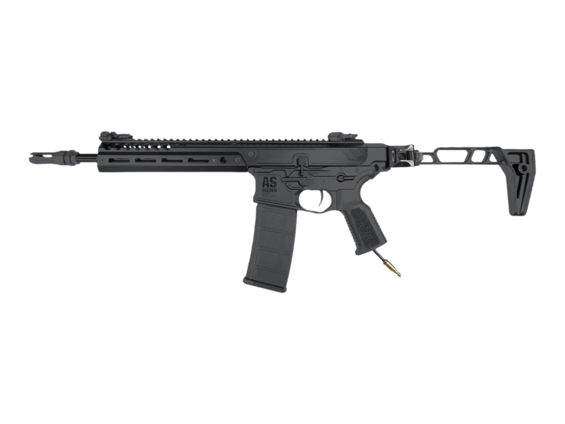 Airsoft Helden HR556 10 inch S-HPA mechanical HPA airsoft rifle in black