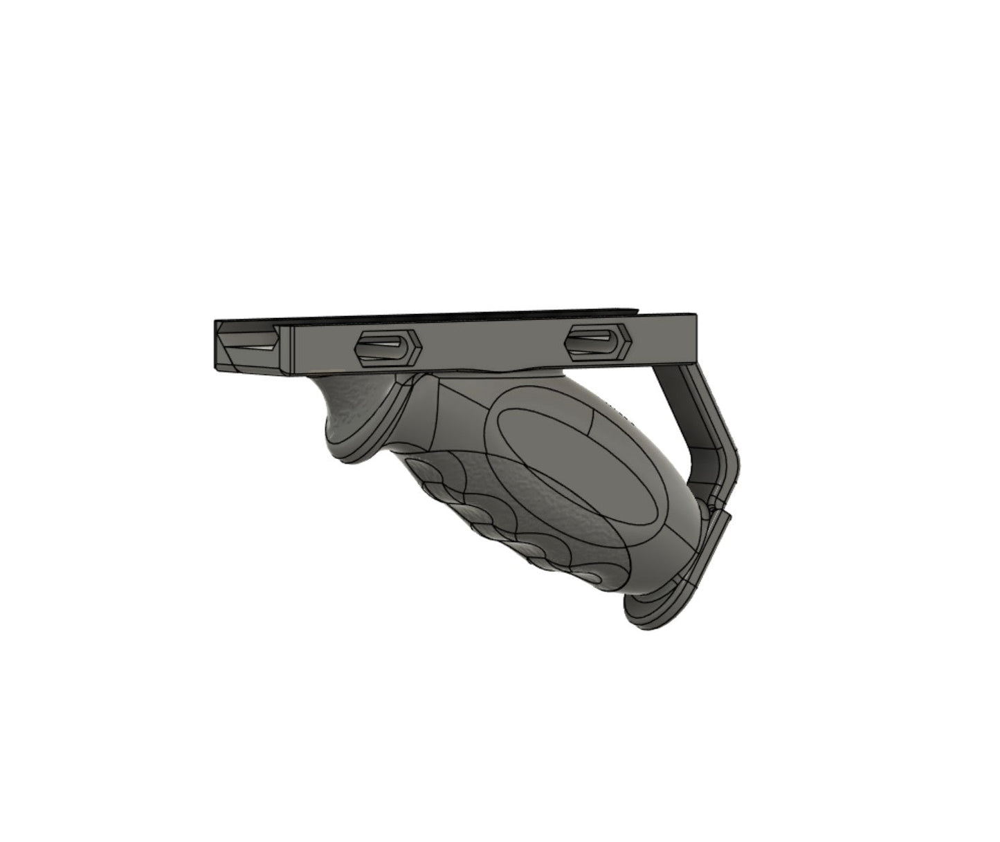 Kross Airsoft Design Picatinny Angled Grooved Foregrip