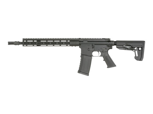 Double Eagle G106 13 inch MWS gas blowback rifle in black with a long M-LOK rail