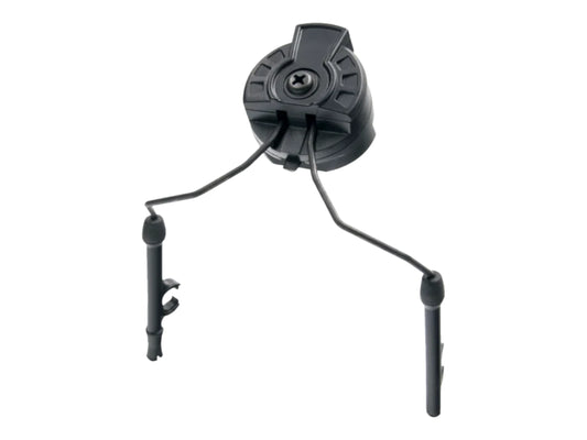 Earmor M11 ARC rail adapter for 3M Peltor shown with its rotating mount and wire arms extended
