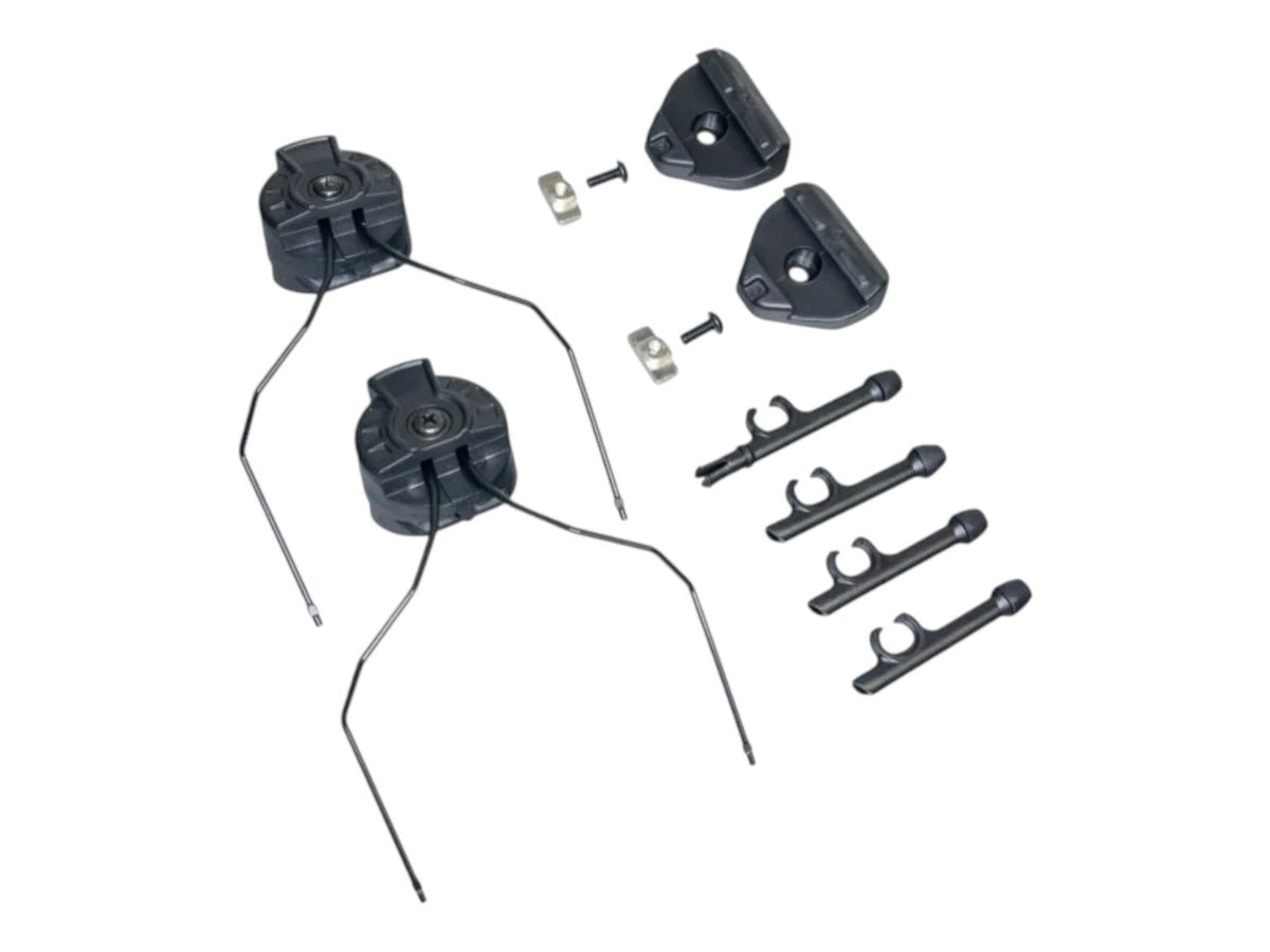 Earmor M13 M-LOK adapter kit for 3M Peltor with mount blocks, wire arms, rail plates and fixings