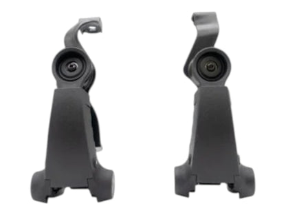 Pair of black Earmor M16A M-LOK helmet adaptor arms shown from the front