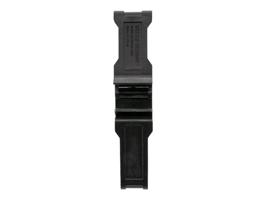 Earmor S08 belt clip viewed from the front showing the hanging buckle and strap slot