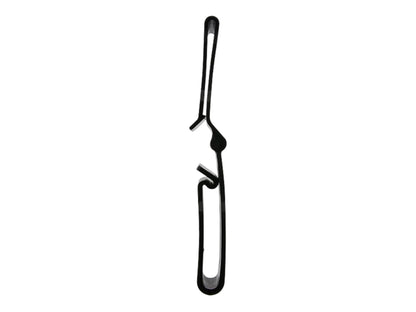 Edge-on view of the Earmor S08 belt clip showing its slim profile and sprung arm