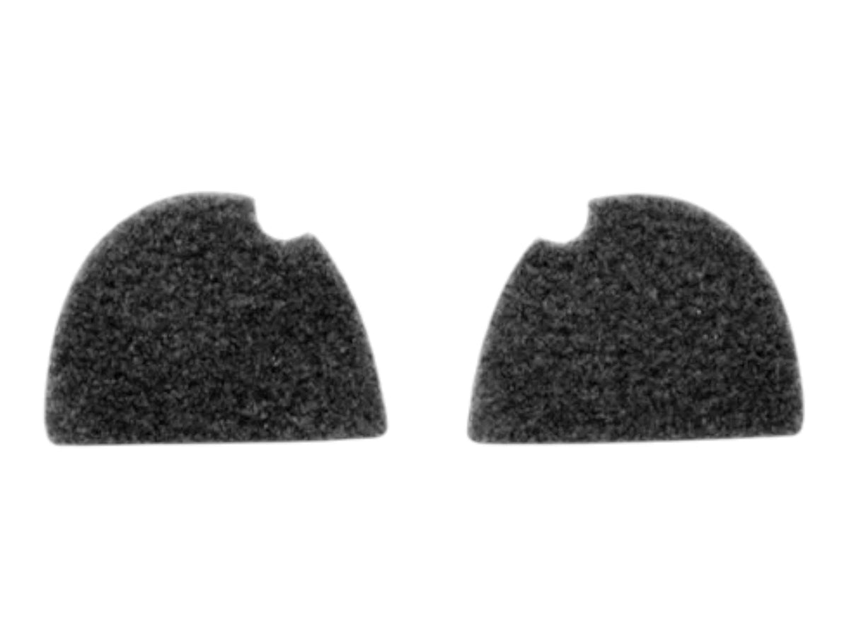 Pair of black S14 hook and loop panels cut for 3M Peltor ComTac ear cups