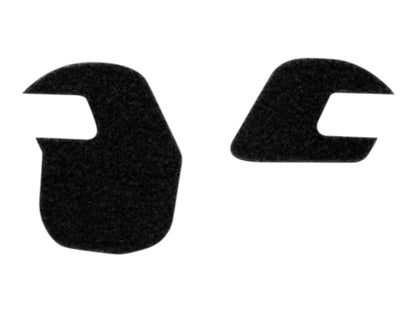 Pair of black S14 hook and loop panels shaped for Earmor M31 and M32 ear cups