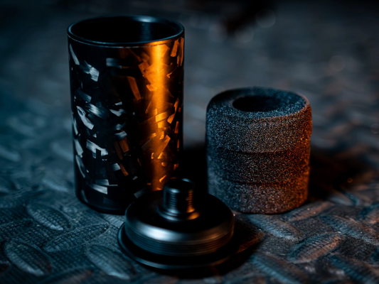 OG Carbon FATBOY Stubby Suppressor — 85mm Forged Carbon | Tracer Compatible