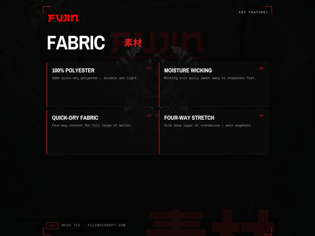 Fujin Mesh Tee, Quick-Dry Base Layer — view 3