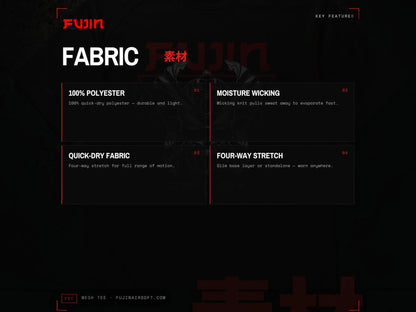 Fujin Mesh Tee, Quick-Dry Base Layer — view 3