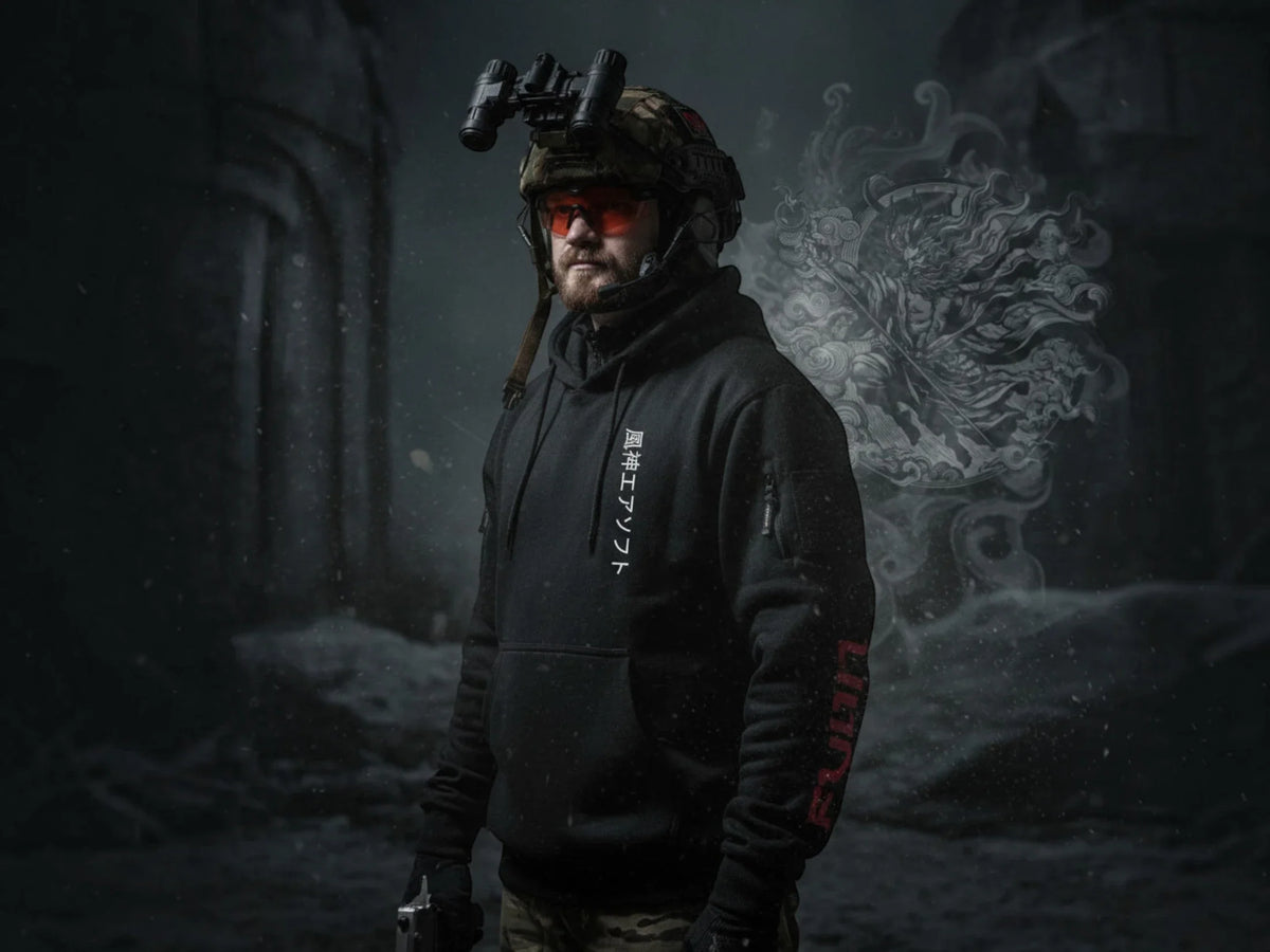 Fujin Shiro Kuro Tactical Hoodie — view 12