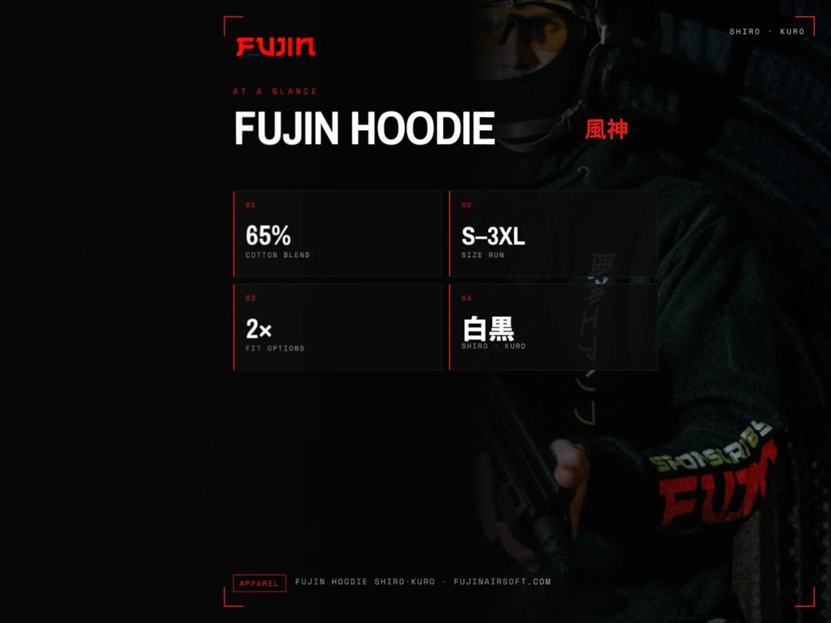 Fujin Shiro Kuro Tactical Hoodie — view 2
