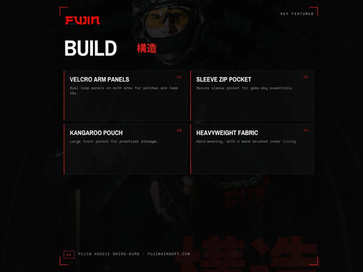 Fujin Shiro Kuro Tactical Hoodie — view 3