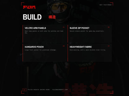 Fujin Shiro Kuro Tactical Hoodie — view 3