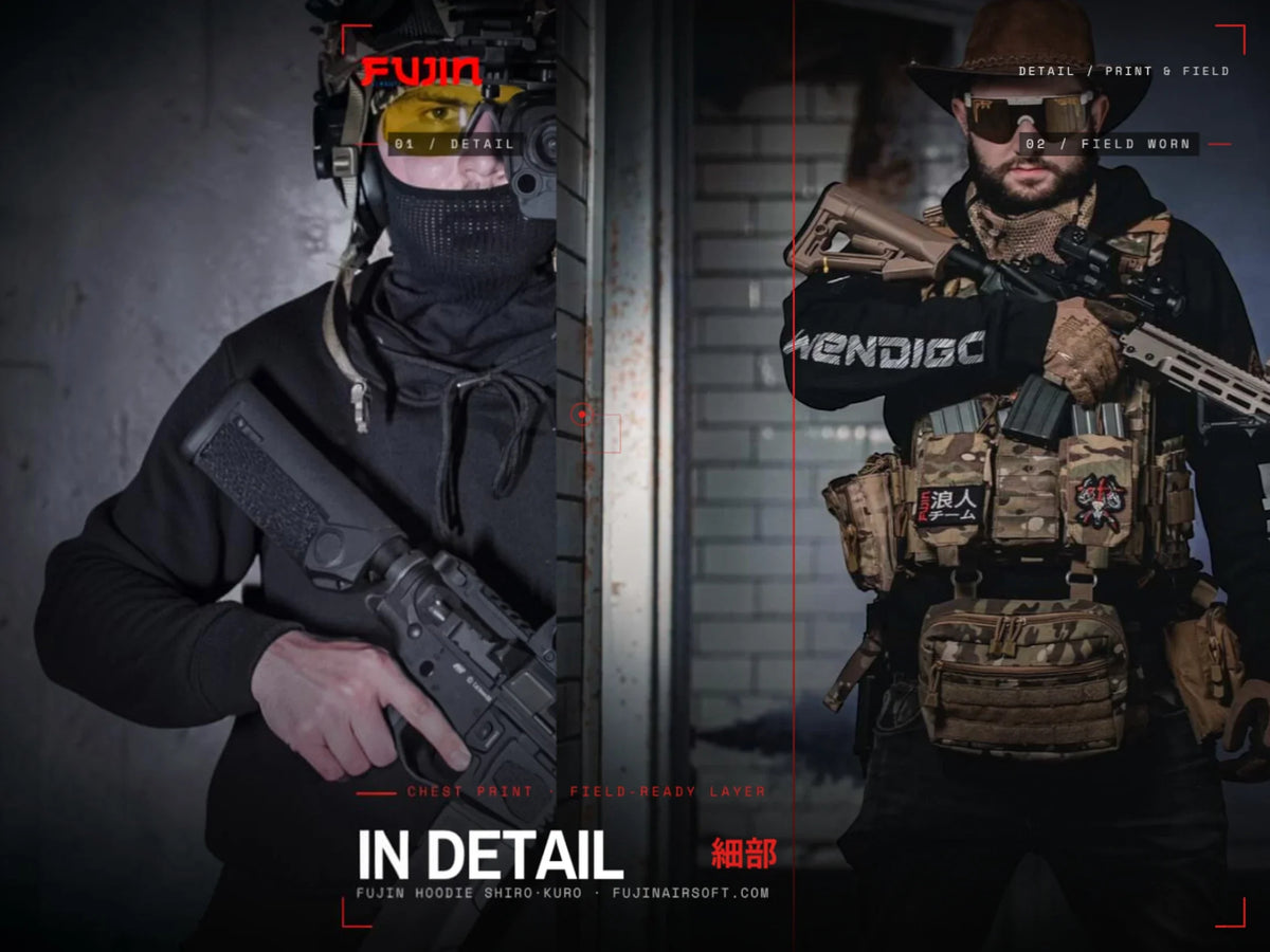 Fujin Shiro Kuro Tactical Hoodie — view 4