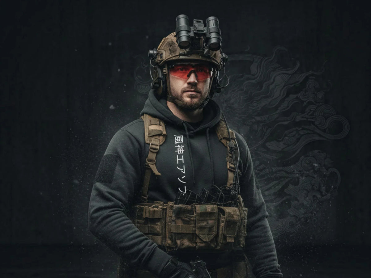 Fujin Shiro Kuro Tactical Hoodie — view 5