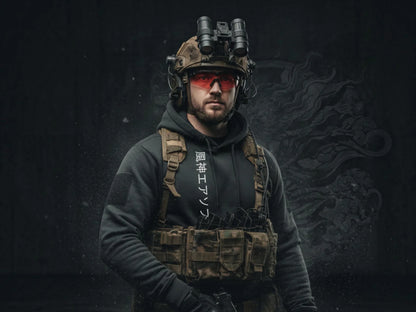 Fujin Shiro Kuro Tactical Hoodie — view 5