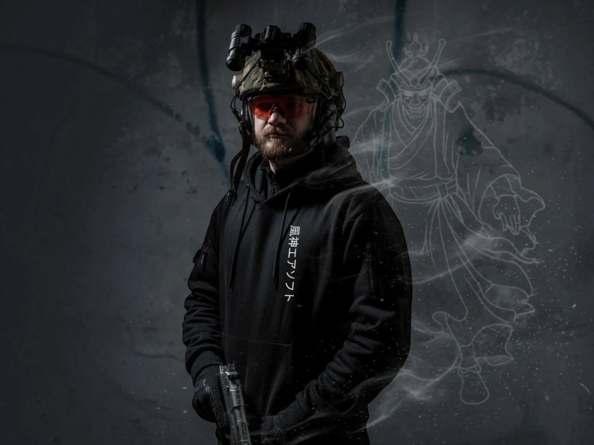 Fujin Shiro Kuro Tactical Hoodie — view 9