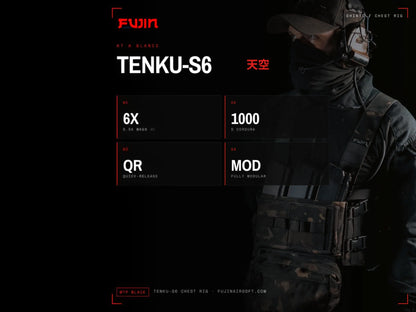 Fujin TENKU-S6 Six-Mag Chest Rig — view 6
