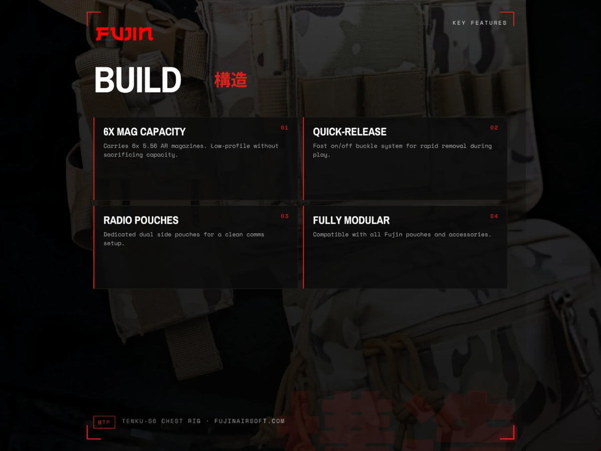 Fujin TENKU-S6 Six-Mag Chest Rig — view 7