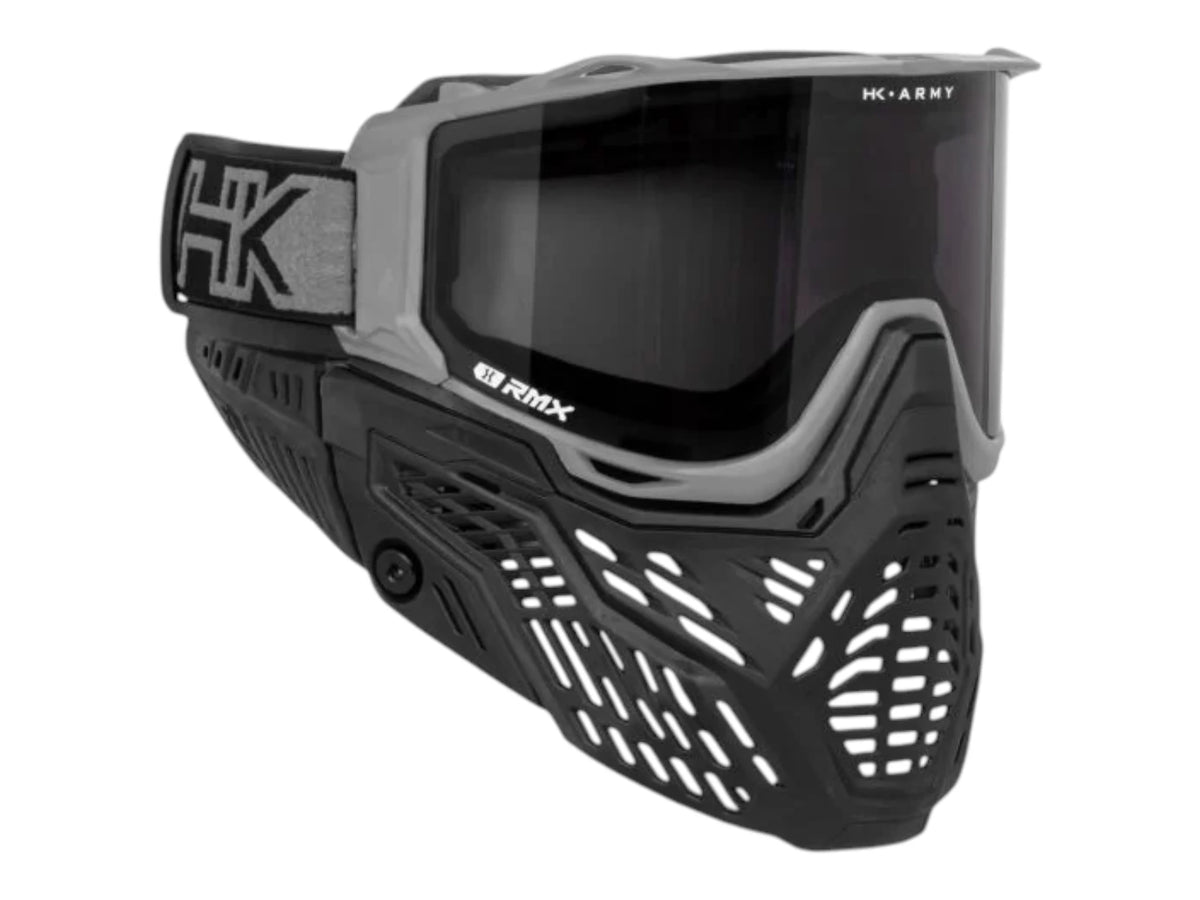 HK Army RMX goggle in grey with a smoke thermal lens, side view