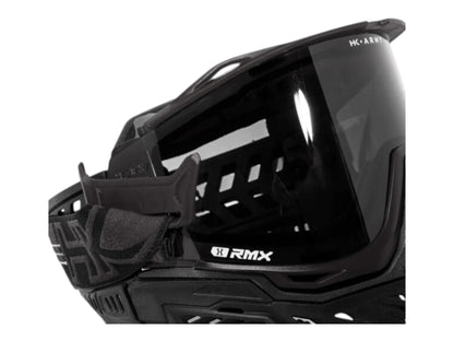 Close view of the HK Army RMX lens edge and the toolless swivel lock catch