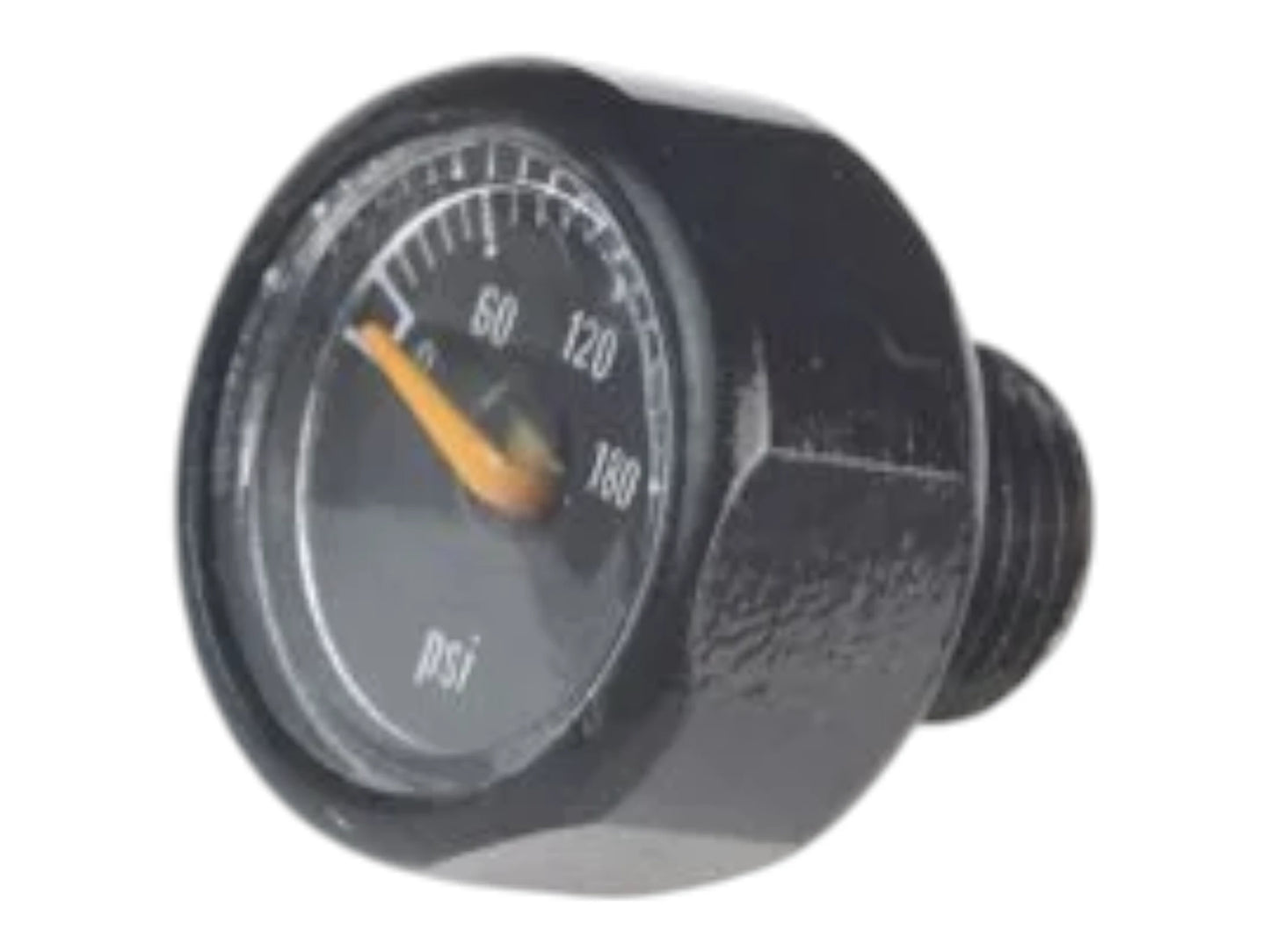 Wolverine replacement mini pressure gauge for the Heretic Labs tank grip, dial marked in psi