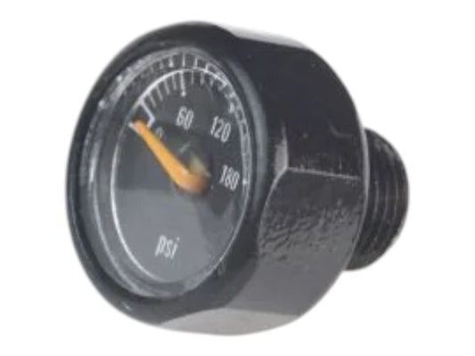 Wolverine replacement mini pressure gauge for the Heretic Labs tank grip, dial marked in psi